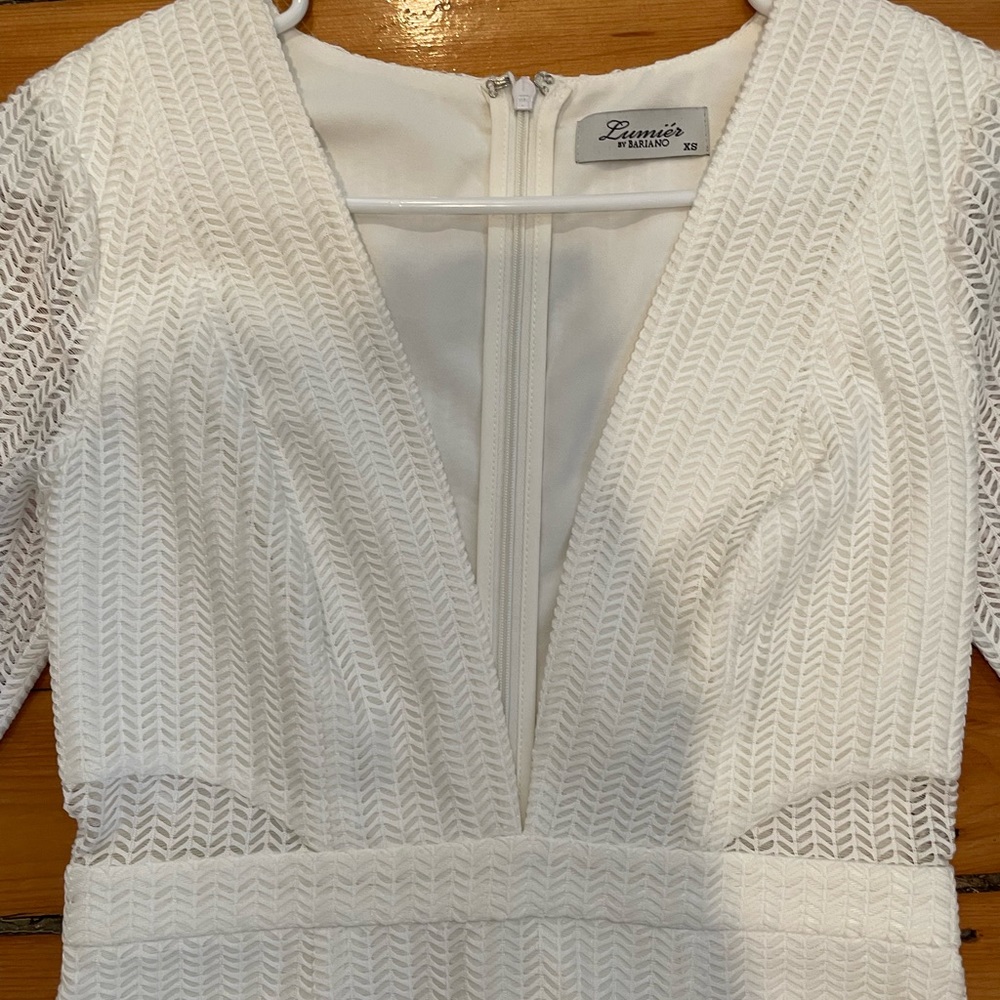 Nordstrom white long sleeve mini dress - Picture 2 of 3
